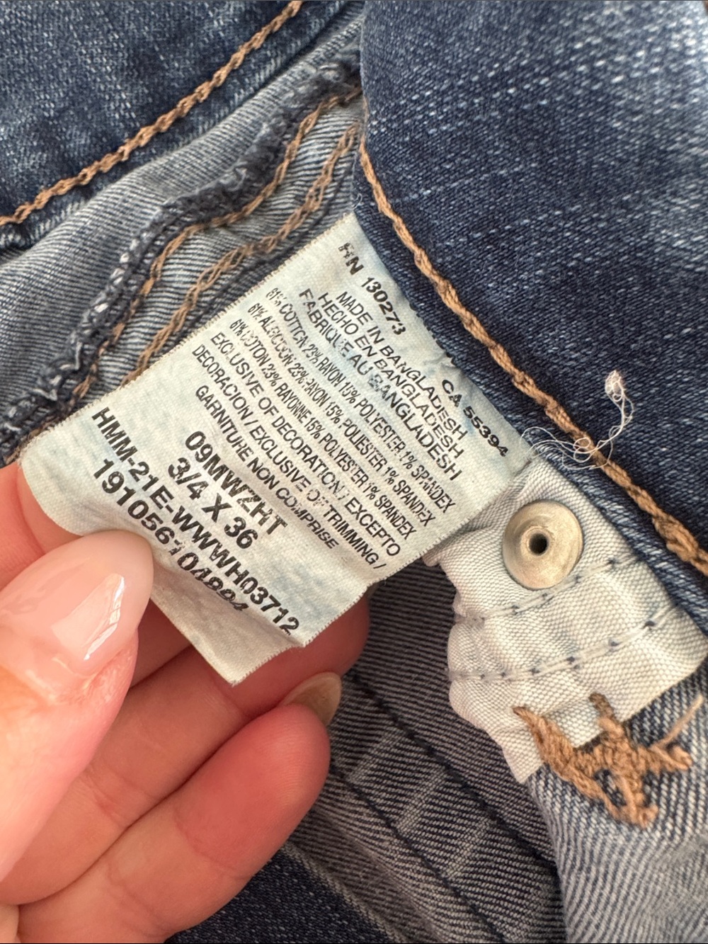 Wrangler Blue Patchwork Flare Jeans - Picture 2 of 5